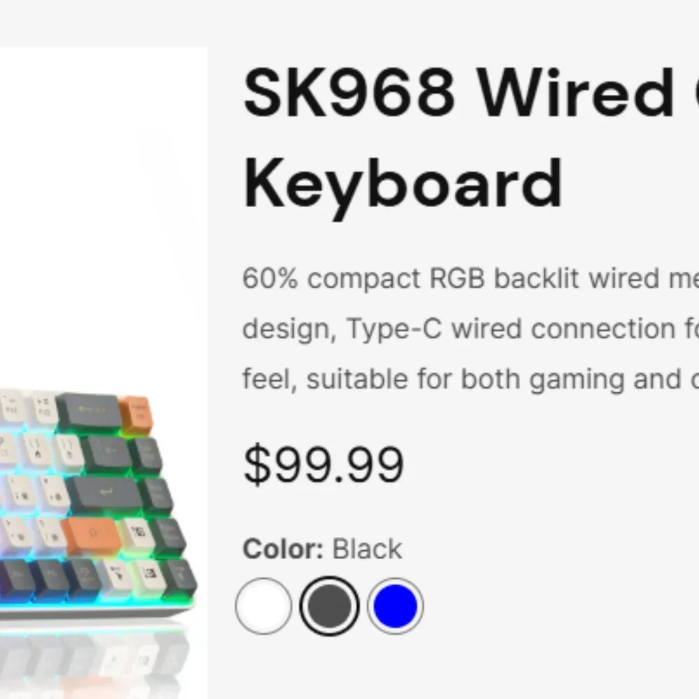 SK968 Wired Gaming Keyboard